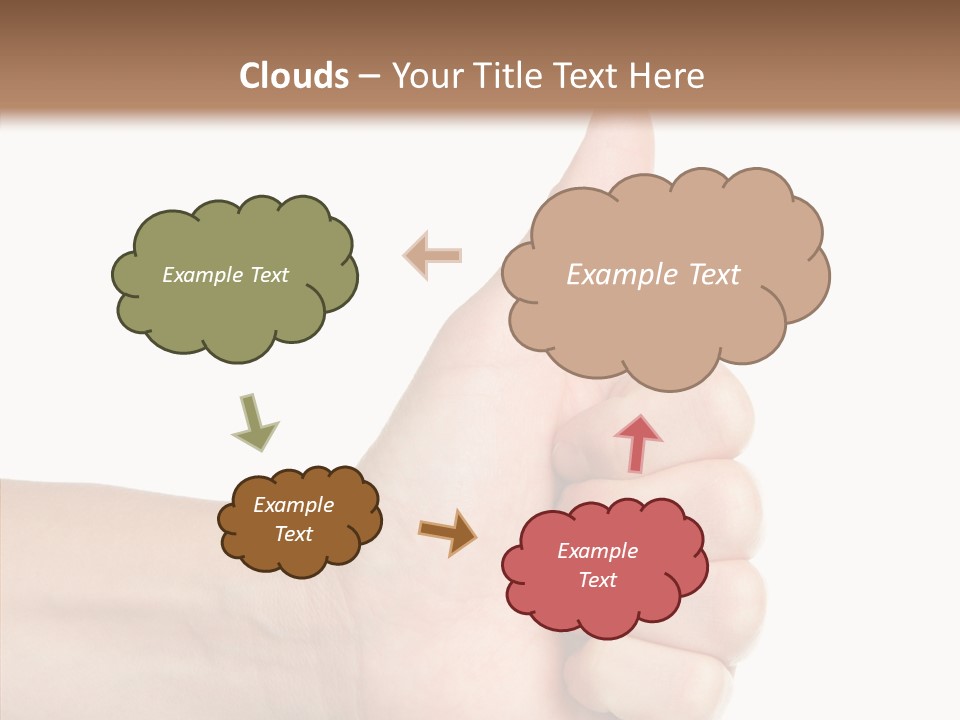 Hand Success Middle PowerPoint Template
