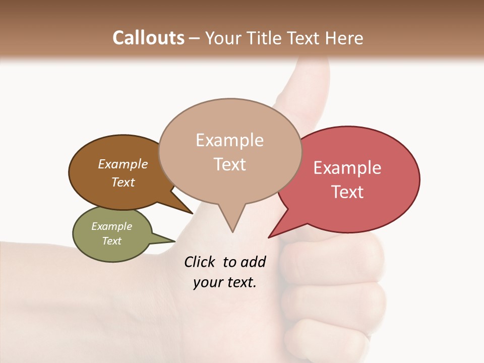Hand Success Middle PowerPoint Template