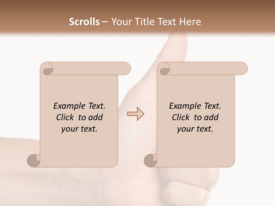 Hand Success Middle PowerPoint Template