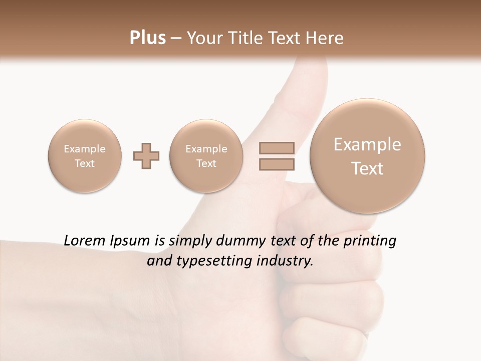 Hand Success Middle PowerPoint Template