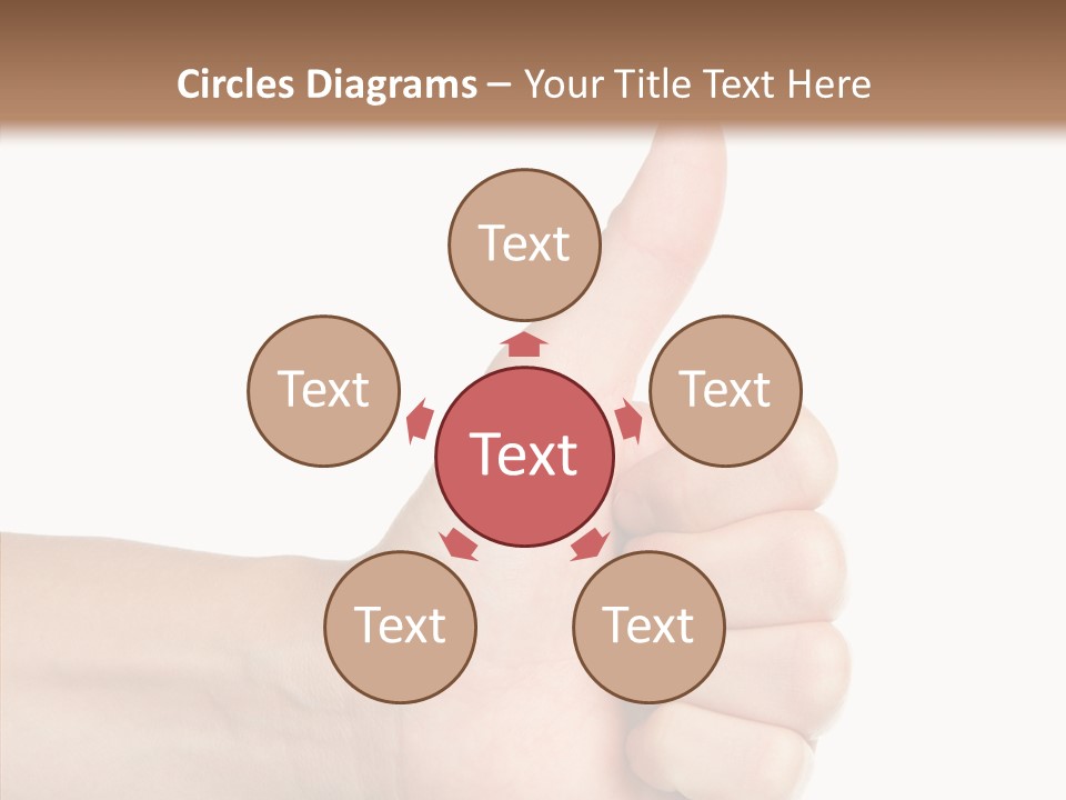 Hand Success Middle PowerPoint Template