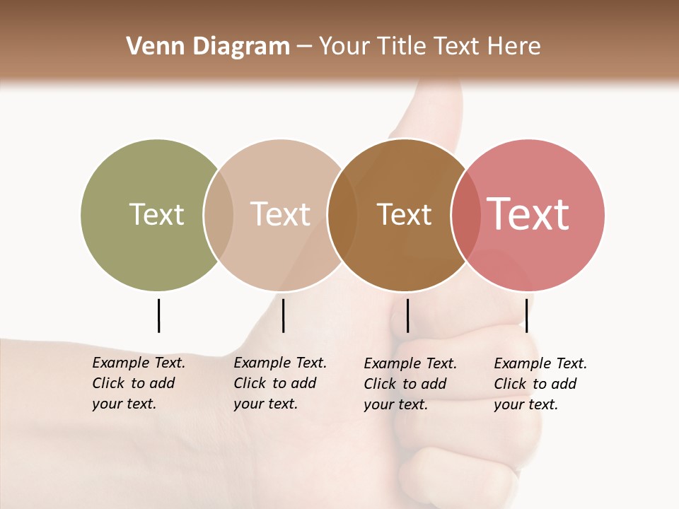 Hand Success Middle PowerPoint Template