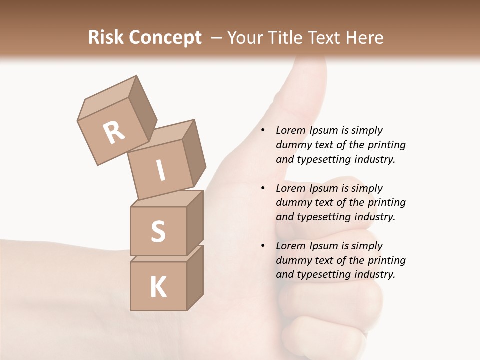 Hand Success Middle PowerPoint Template