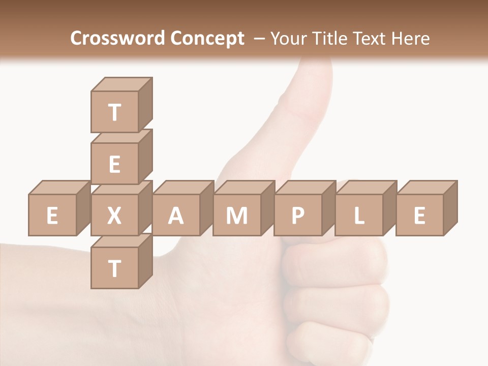 Hand Success Middle PowerPoint Template