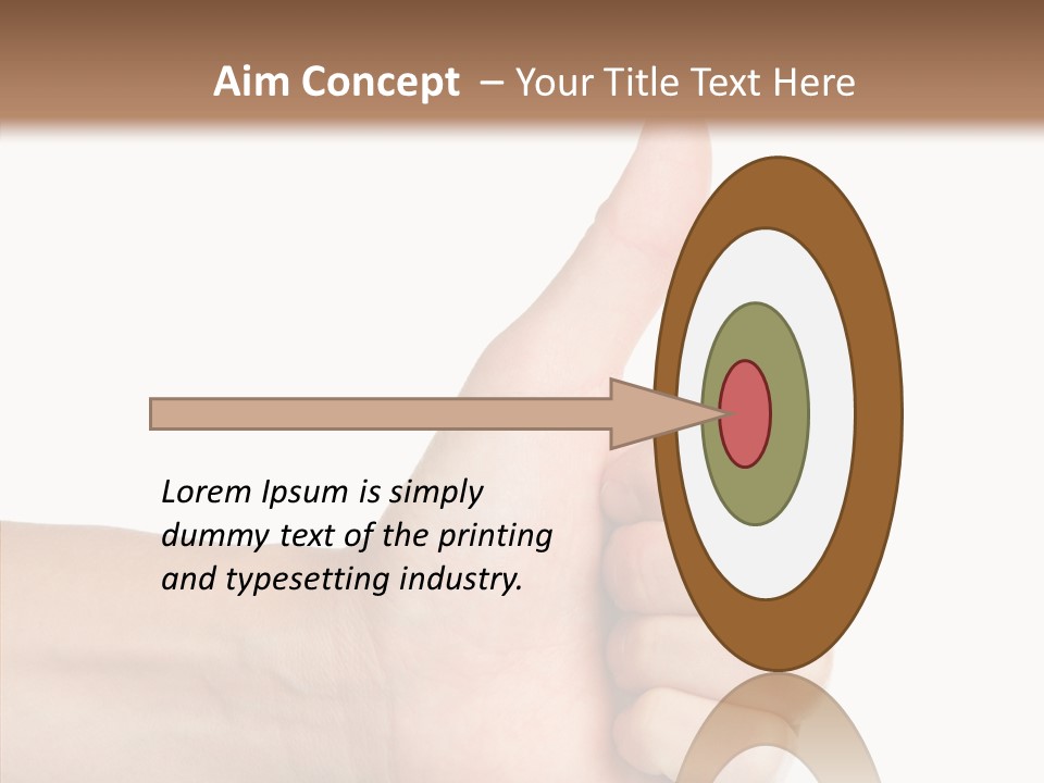 Hand Success Middle PowerPoint Template