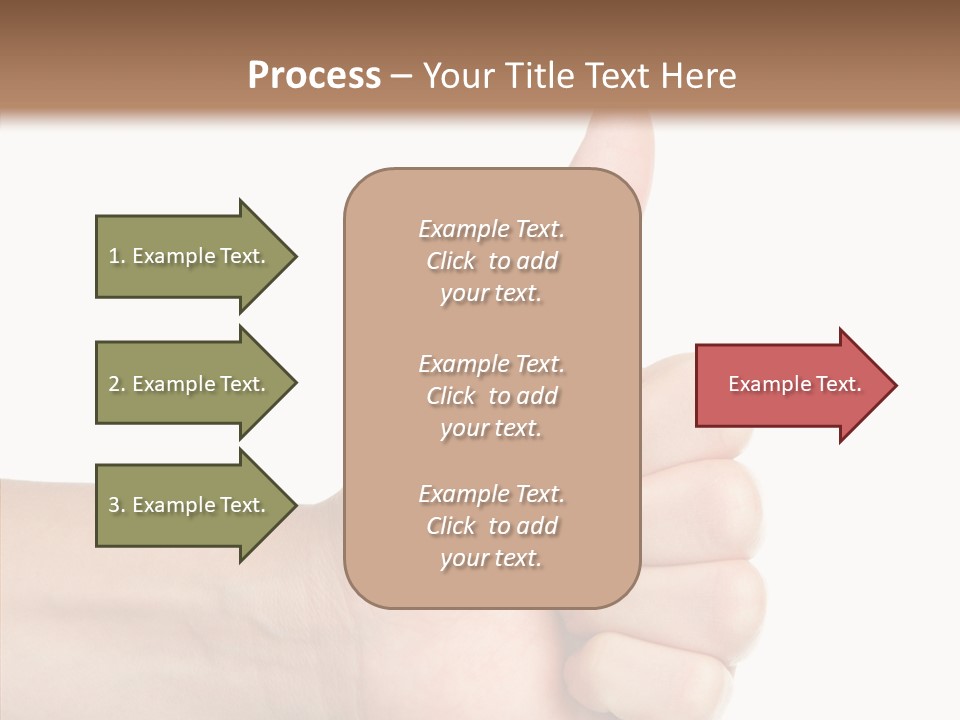 Hand Success Middle PowerPoint Template