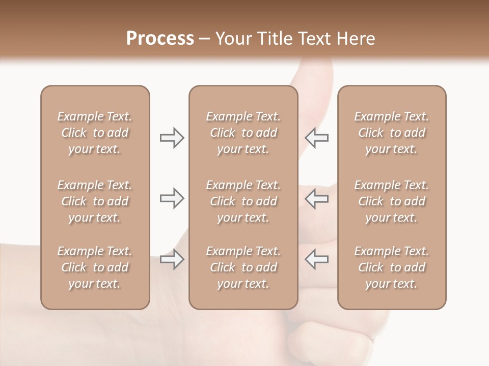 Hand Success Middle PowerPoint Template