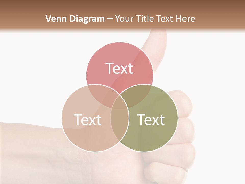 Hand Success Middle PowerPoint Template
