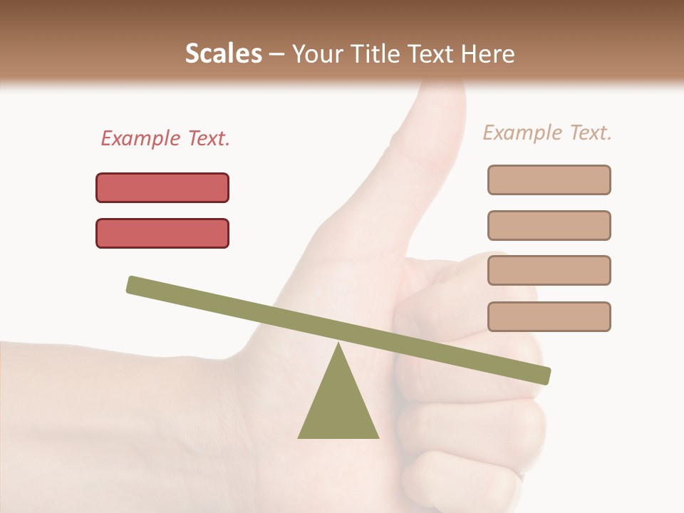 Hand Success Middle PowerPoint Template