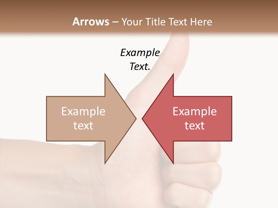 Hand Success Middle PowerPoint Template