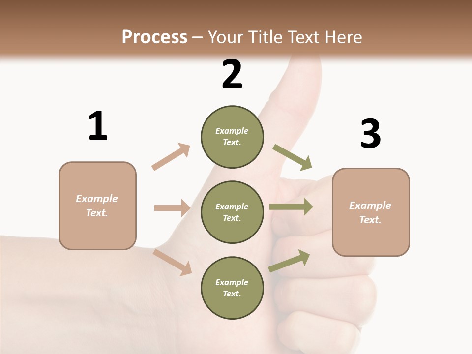 Hand Success Middle PowerPoint Template