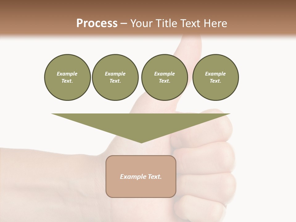 Hand Success Middle PowerPoint Template