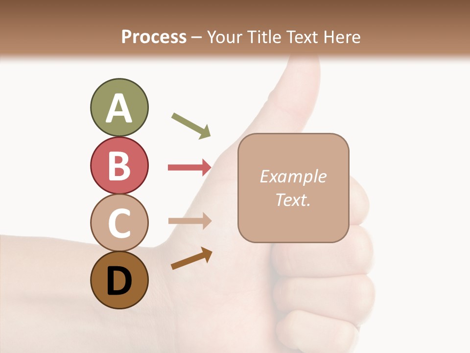 Hand Success Middle PowerPoint Template