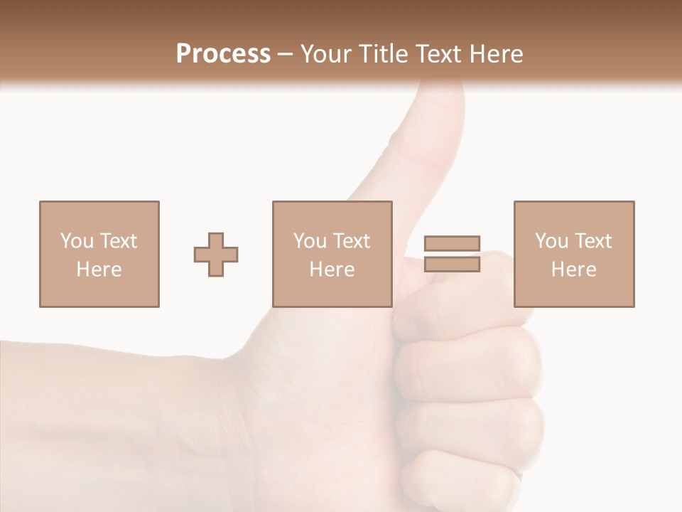Hand Success Middle PowerPoint Template