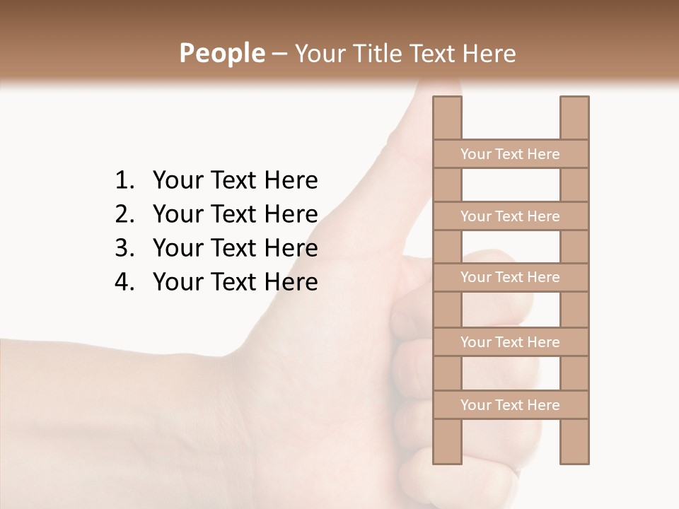 Hand Success Middle PowerPoint Template