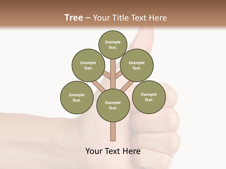 Hand Success Middle PowerPoint Template