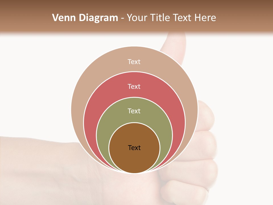 Hand Success Middle PowerPoint Template