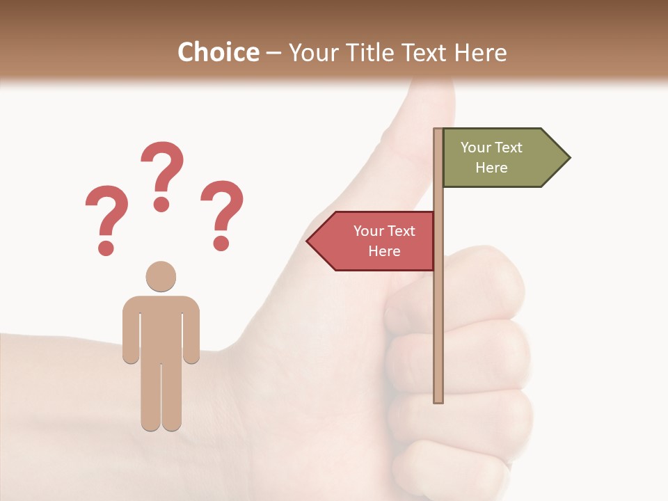 Hand Success Middle PowerPoint Template