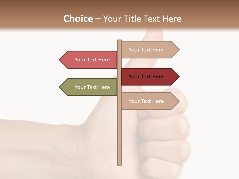 Hand Success Middle PowerPoint Template