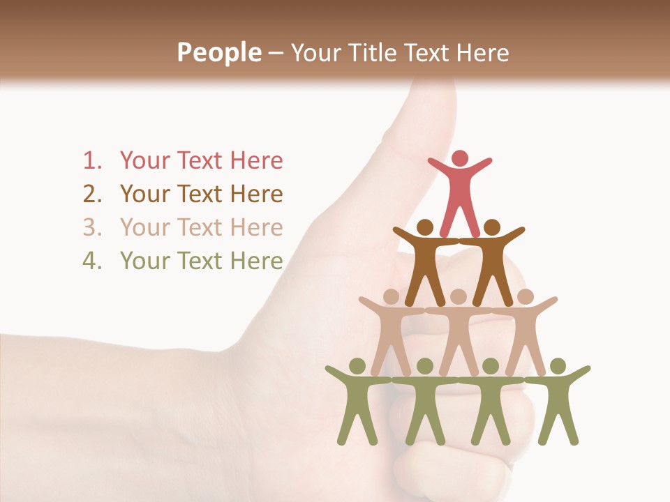 Hand Success Middle PowerPoint Template