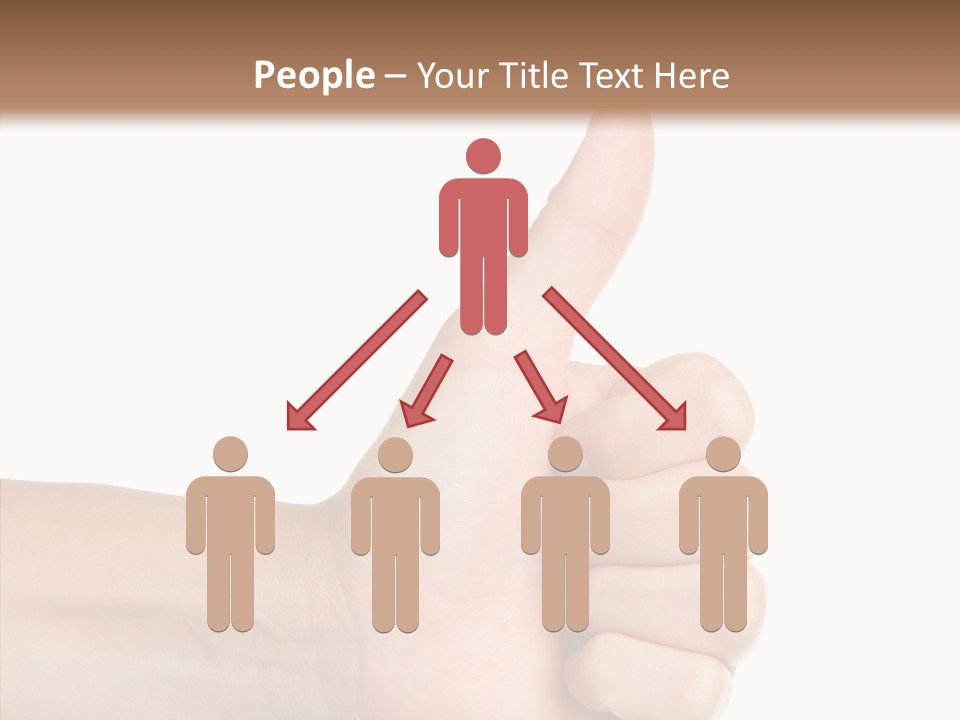 Hand Success Middle PowerPoint Template