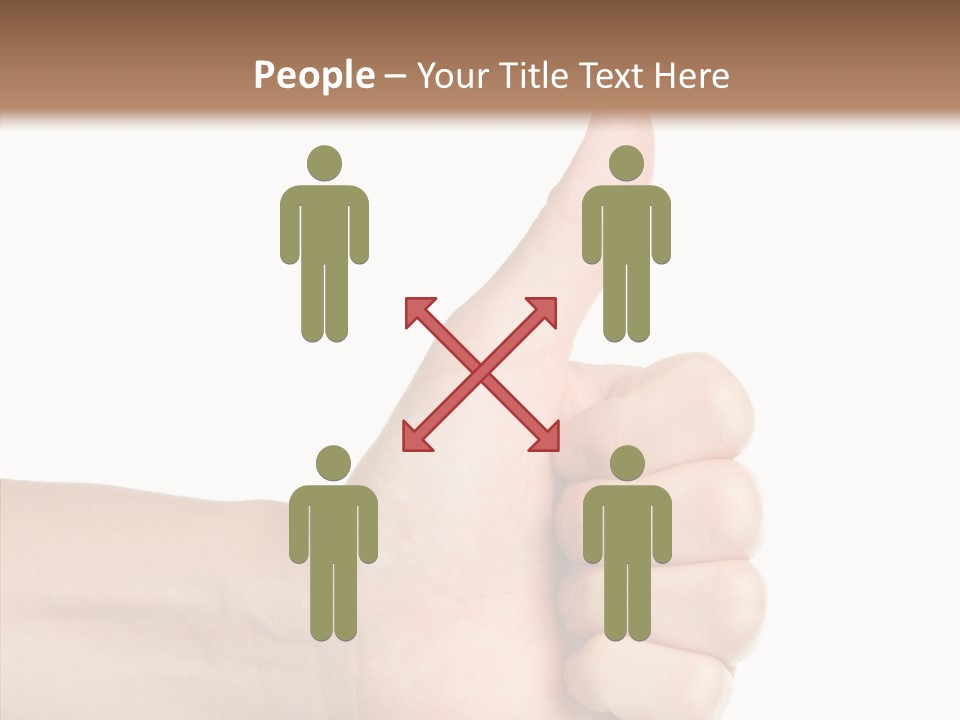 Hand Success Middle PowerPoint Template