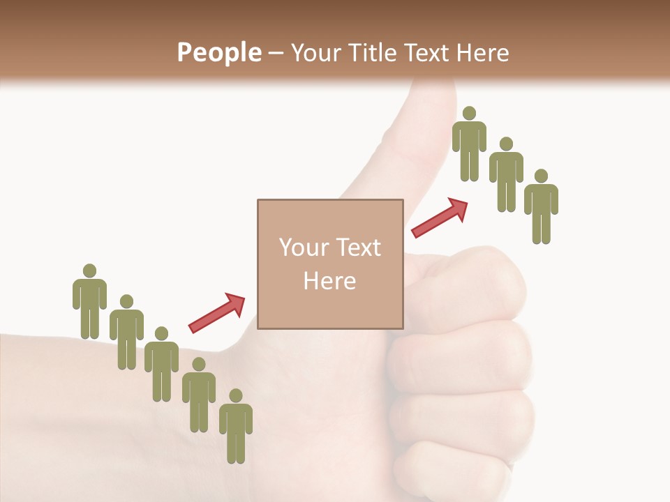 Hand Success Middle PowerPoint Template