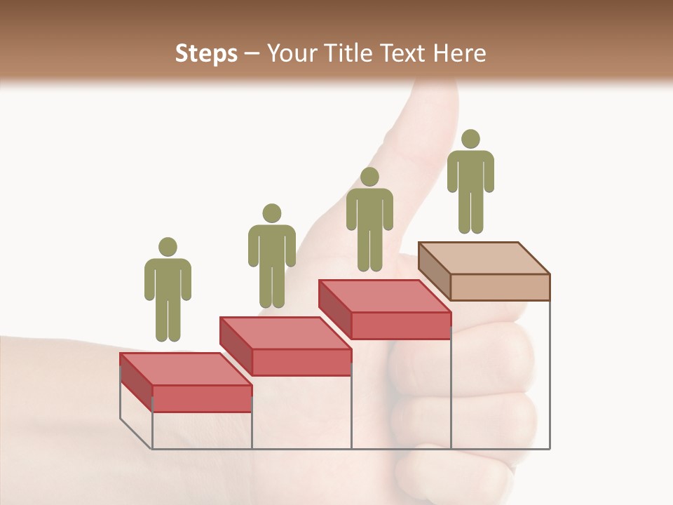 Hand Success Middle PowerPoint Template