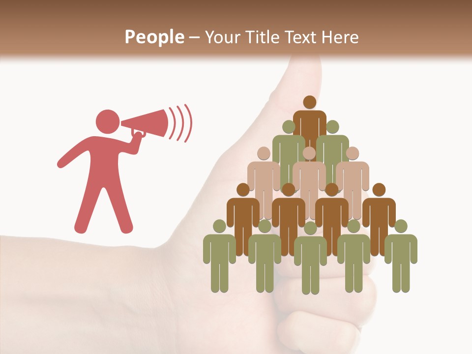 Hand Success Middle PowerPoint Template