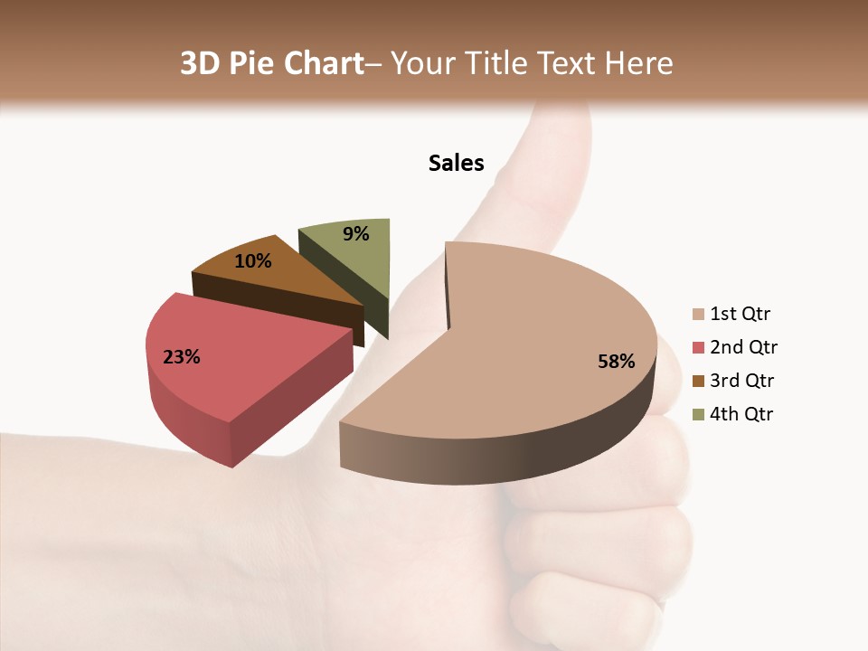 Hand Success Middle PowerPoint Template