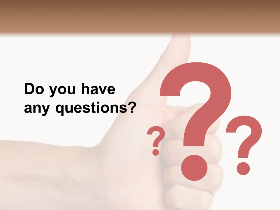 Hand Success Middle PowerPoint Template