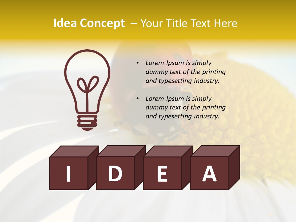 Blossom Background Insect PowerPoint Template