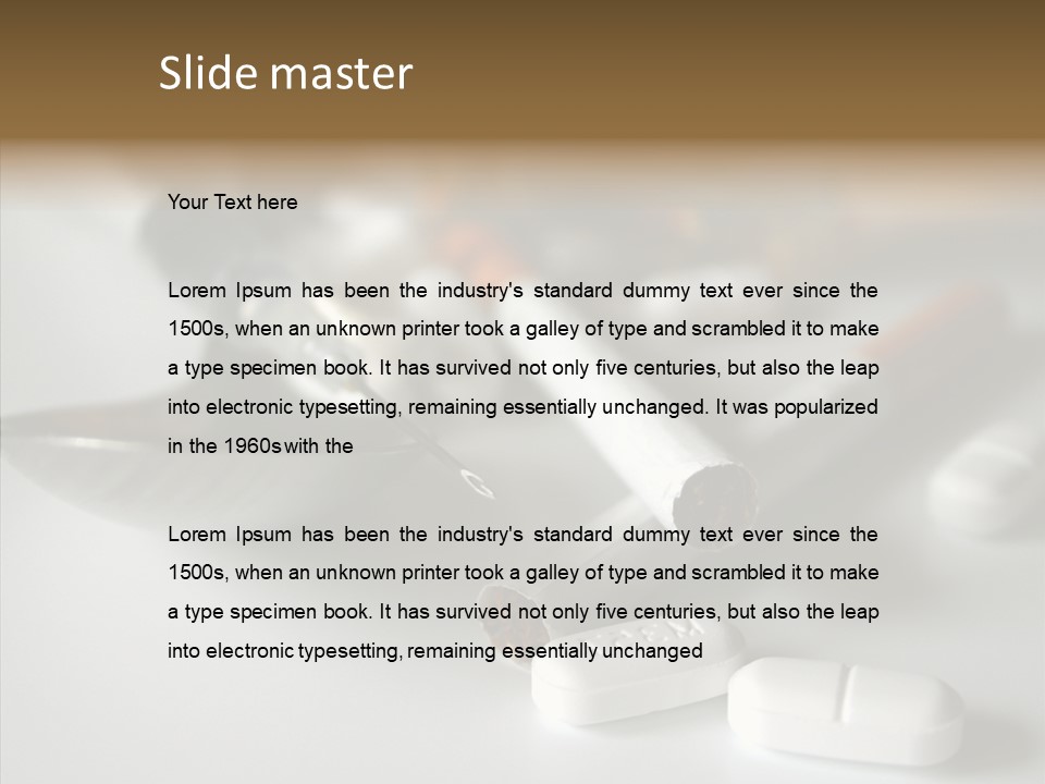 Abuse Behavior Heroin PowerPoint Template