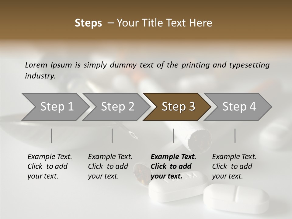 Abuse Behavior Heroin PowerPoint Template