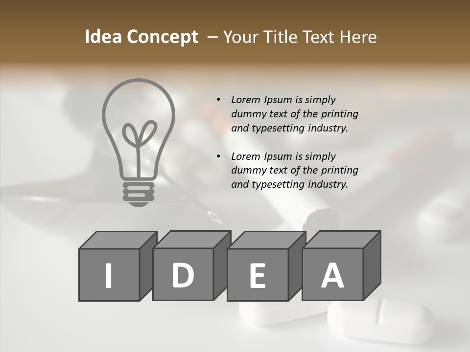 Abuse Behavior Heroin PowerPoint Template