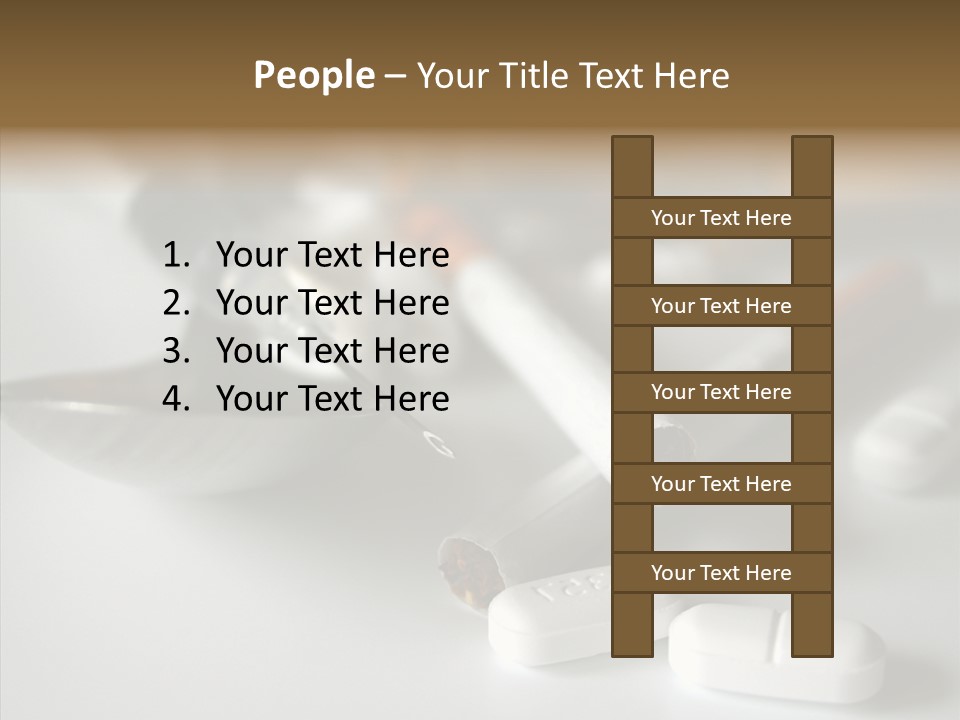 Abuse Behavior Heroin PowerPoint Template