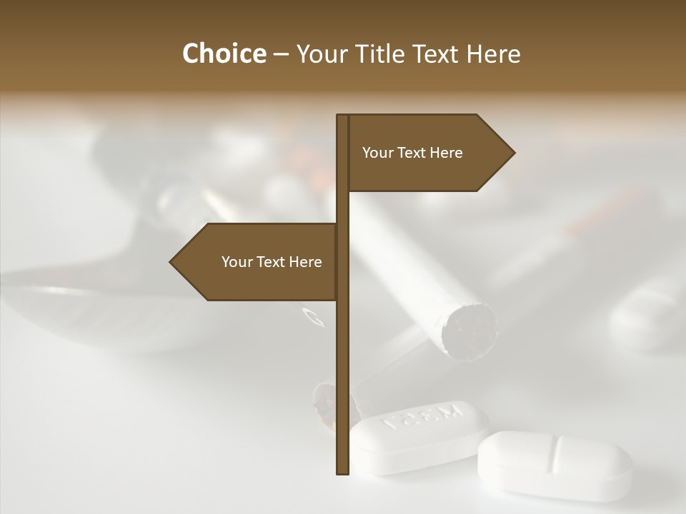 Abuse Behavior Heroin PowerPoint Template