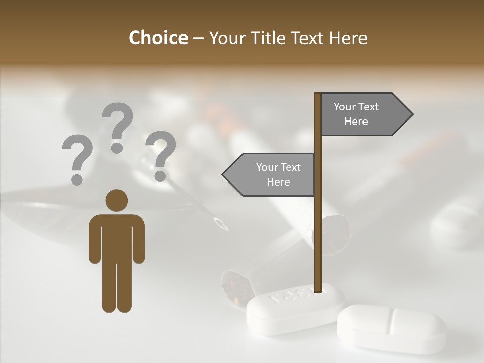 Abuse Behavior Heroin PowerPoint Template