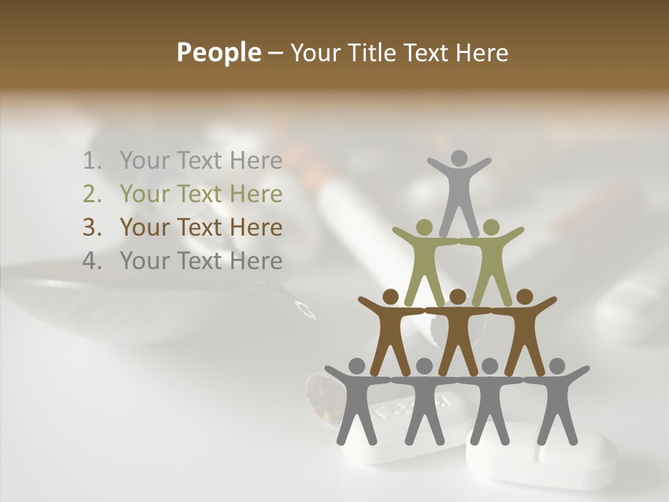 Abuse Behavior Heroin PowerPoint Template