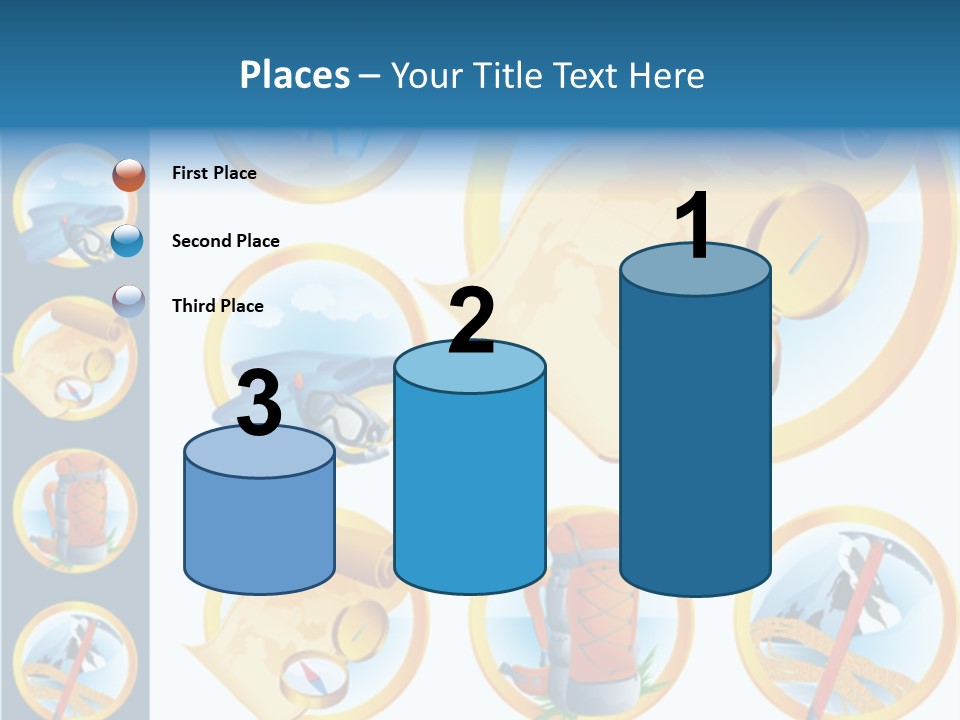 Beaches Ice Axe Peak PowerPoint Template