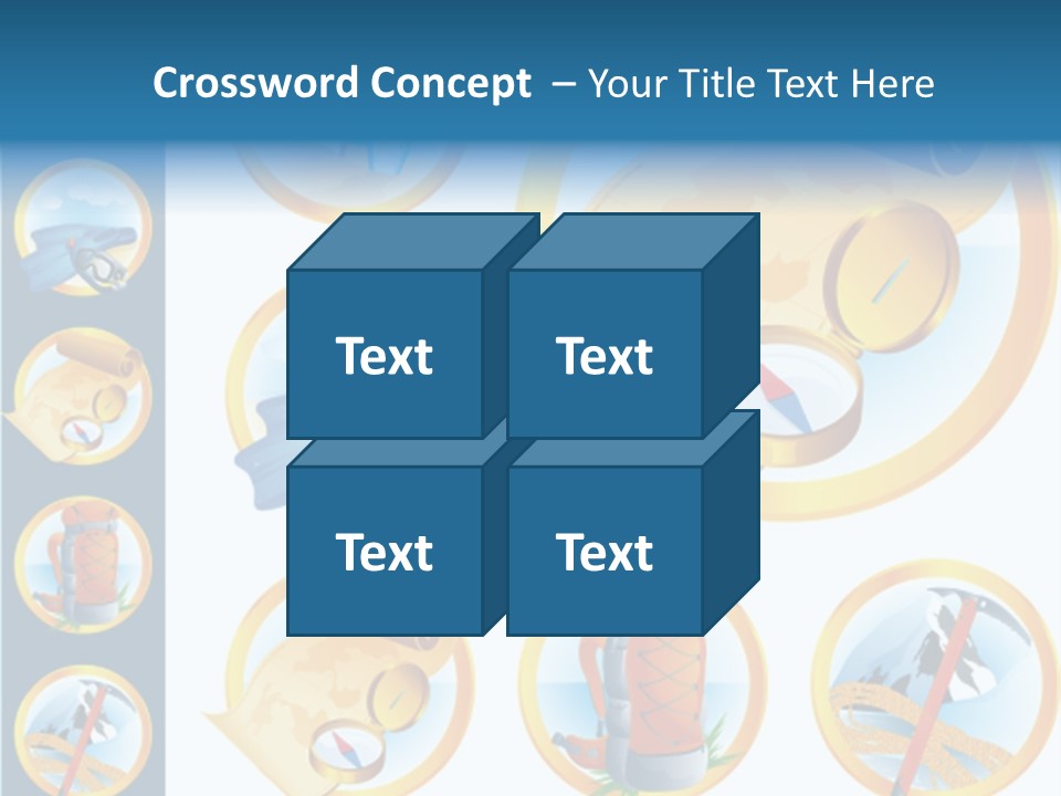 Beaches Ice Axe Peak PowerPoint Template