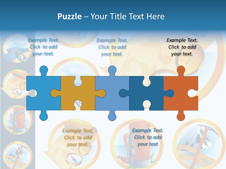 Beaches Ice Axe Peak PowerPoint Template