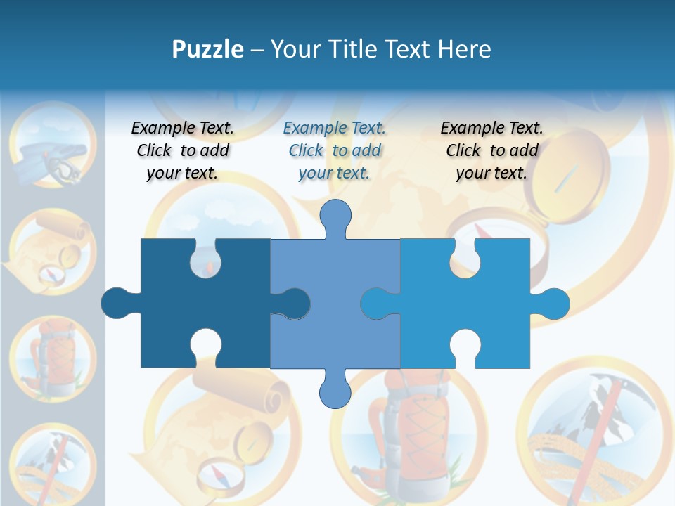 Beaches Ice Axe Peak PowerPoint Template