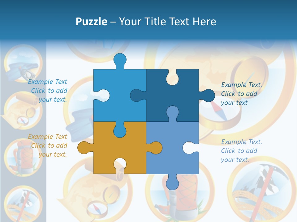 Beaches Ice Axe Peak PowerPoint Template