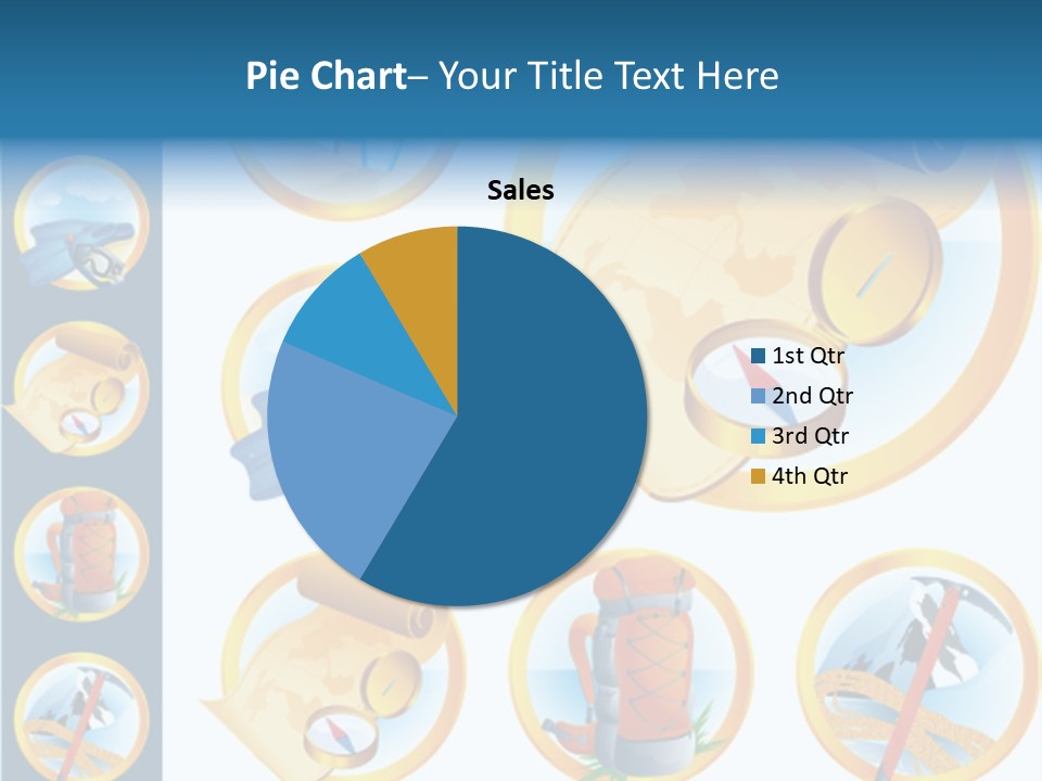 Beaches Ice Axe Peak PowerPoint Template