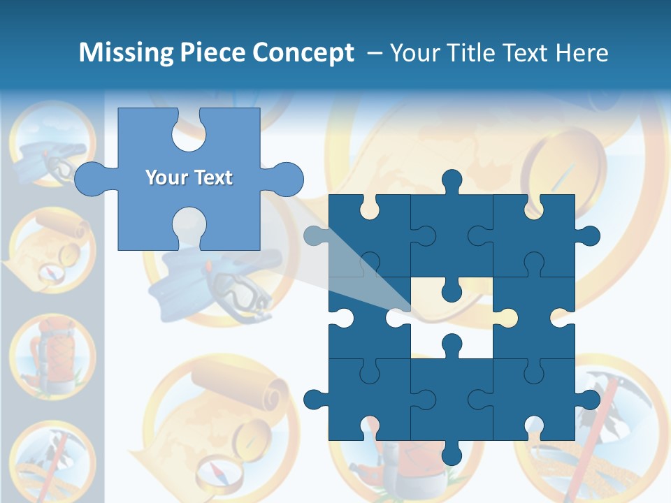 Beaches Ice Axe Peak PowerPoint Template