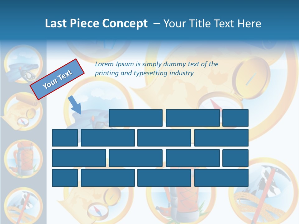 Beaches Ice Axe Peak PowerPoint Template