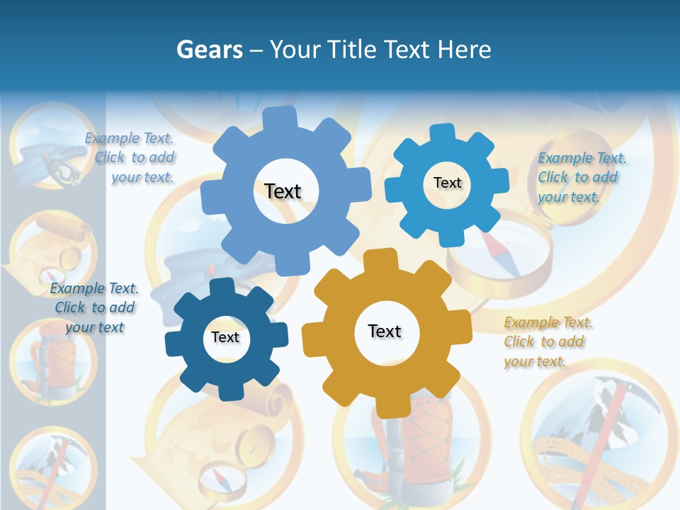 Beaches Ice Axe Peak PowerPoint Template