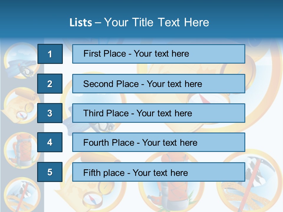 Beaches Ice Axe Peak PowerPoint Template