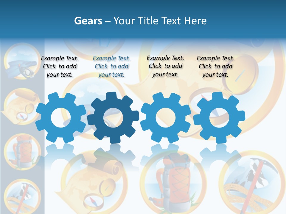 Beaches Ice Axe Peak PowerPoint Template